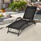 Costway 2PCS Patio Lounge Chairs Chaise Recliner 5-Position Back Adjust Armrest